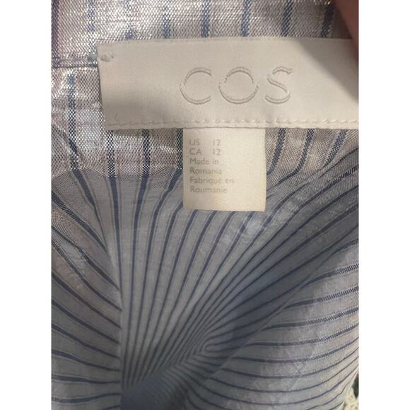 Womens COS Metallic Striped Wrap Skirt Size 12 - Picture 10 of 10